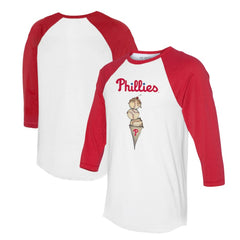 MLB Philadelphia Phillies Tiny Turnip Unisex Triple Scoop 3/4-Sleeve Raglan T-Shirt