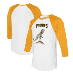 MLB San Diego Padres Tiny Turnip Unisex TT Rex 3/4-Sleeve Raglan T-Shirt