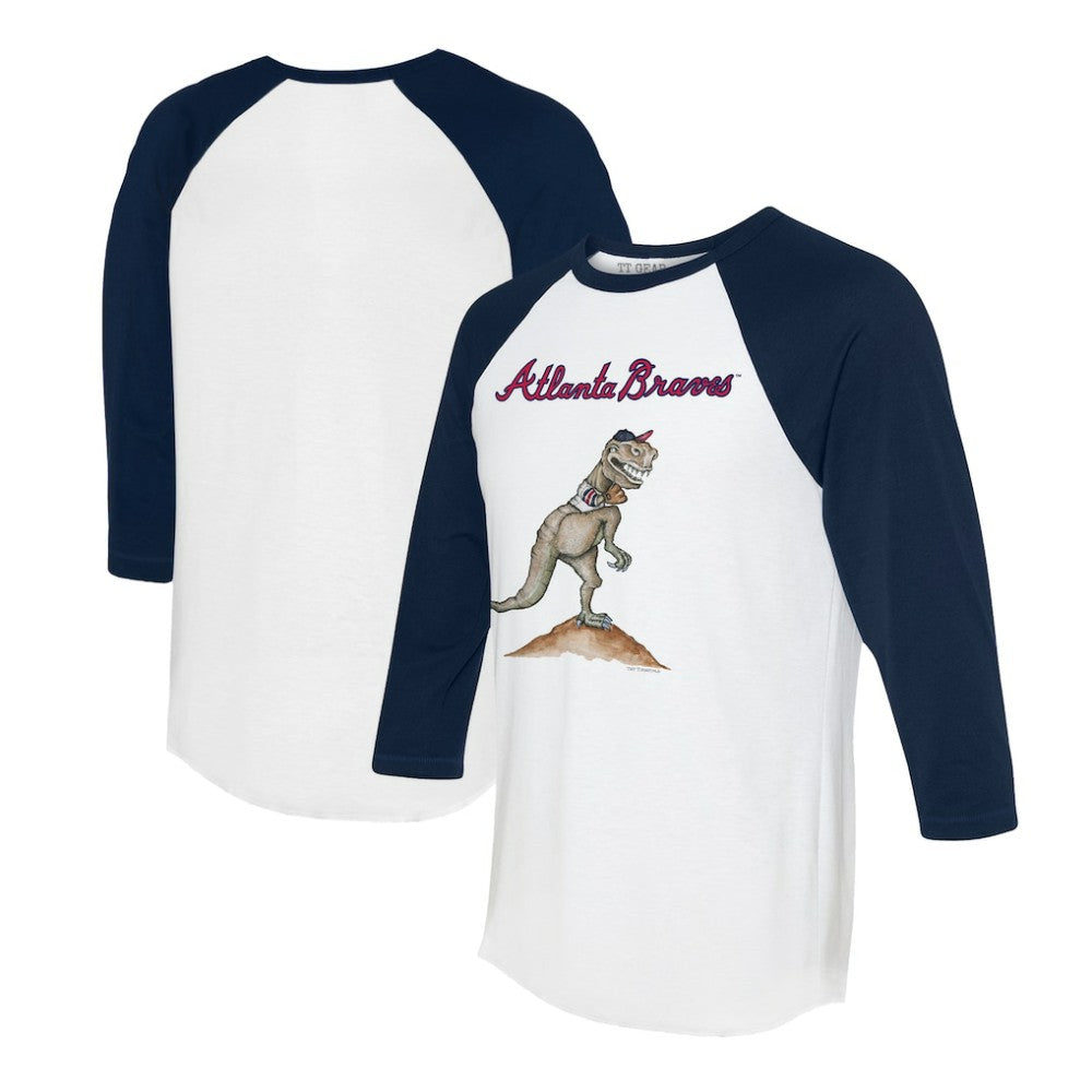 MLB Atlanta Braves Tiny Turnip Unisex TT Rex 3/4-Sleeve Raglan T-Shirt