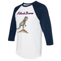 MLB Atlanta Braves Tiny Turnip Unisex TT Rex 3/4-Sleeve Raglan T-Shirt