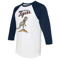 MLB Detroit Tigers Tiny Turnip Unisex TT Rex 3/4-Sleeve Raglan T-Shirt