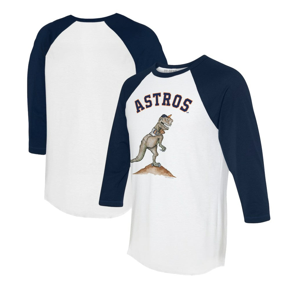 MLB Houston Astros Tiny Turnip Unisex TT Rex 3/4-Sleeve Raglan T-Shirt