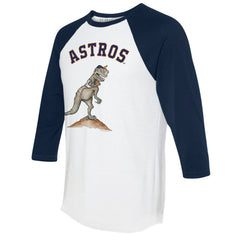 MLB Houston Astros Tiny Turnip Unisex TT Rex 3/4-Sleeve Raglan T-Shirt