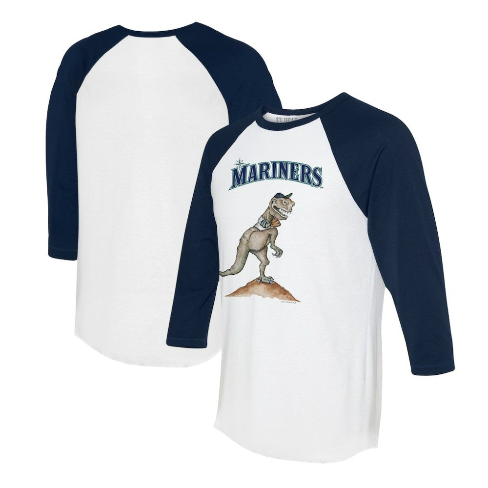 MLB Seattle Mariners Tiny Turnip Unisex TT Rex 3/4-Sleeve Raglan T-Shirt