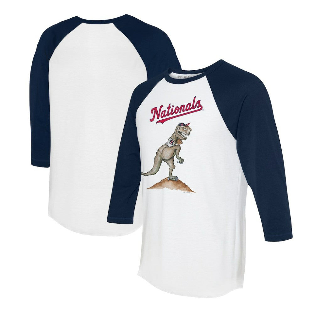 MLB Washington Nationals Tiny Turnip Unisex TT Rex 3/4-Sleeve Raglan T-Shirt