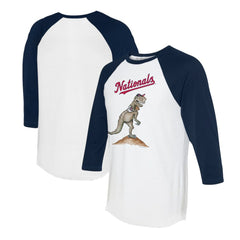 MLB Washington Nationals Tiny Turnip Unisex TT Rex 3/4-Sleeve Raglan T-Shirt