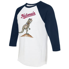 MLB Washington Nationals Tiny Turnip Unisex TT Rex 3/4-Sleeve Raglan T-Shirt