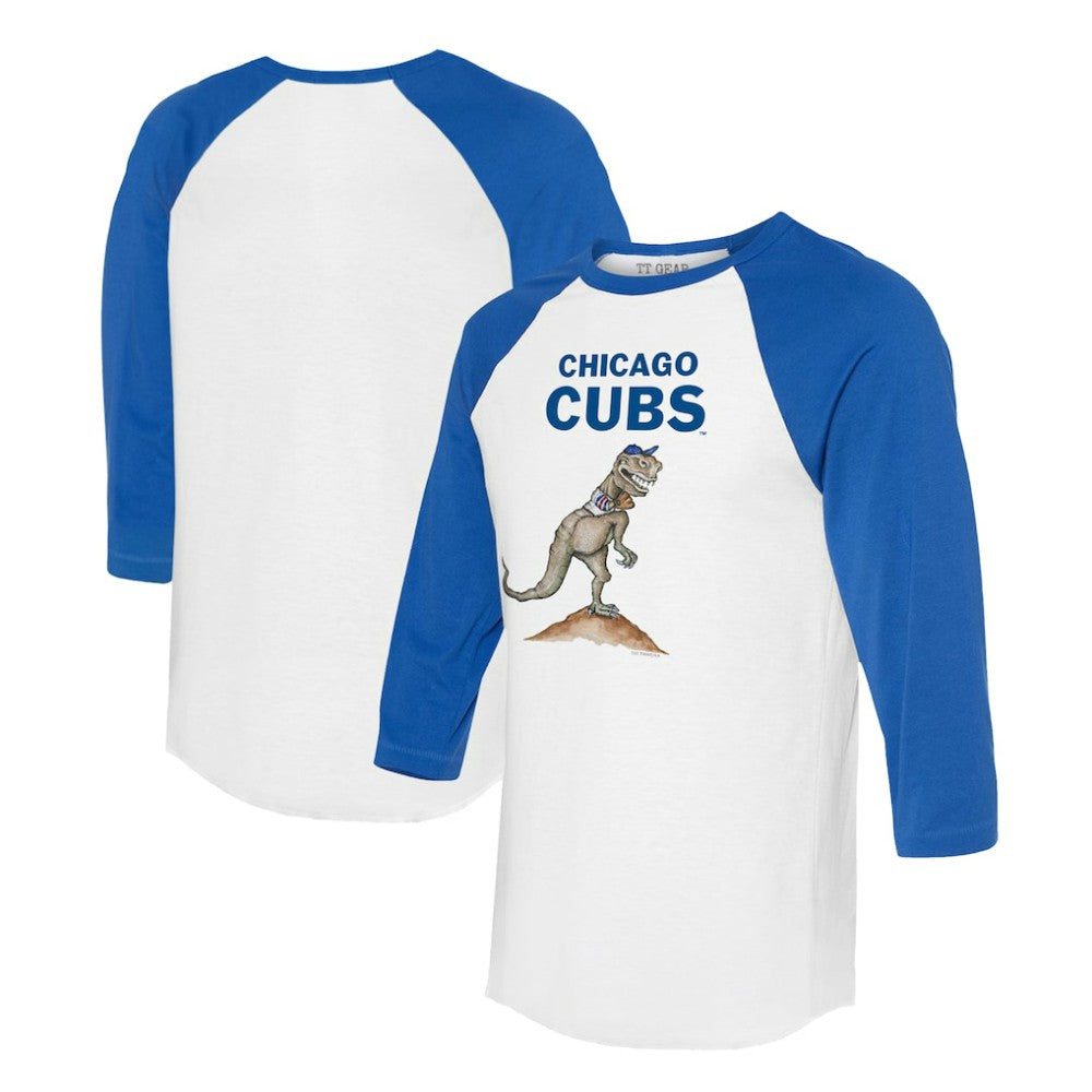 MLB Chicago Cubs Tiny Turnip Unisex TT Rex 3/4-Sleeve Raglan T-Shirt