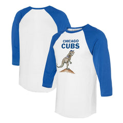 MLB Chicago Cubs Tiny Turnip Unisex TT Rex 3/4-Sleeve Raglan T-Shirt