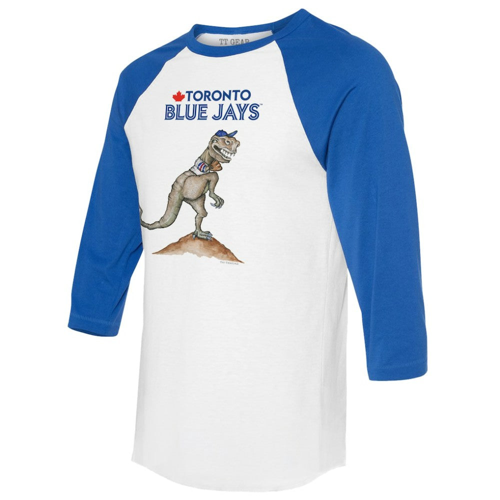 MLB Toronto Blue Jays Tiny Turnip Unisex TT Rex 3/4-Sleeve Raglan T-Shirt