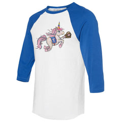 MLB Texas Rangers Tiny Turnip Unisex Unicorn 3/4-Sleeve Raglan T-Shirt