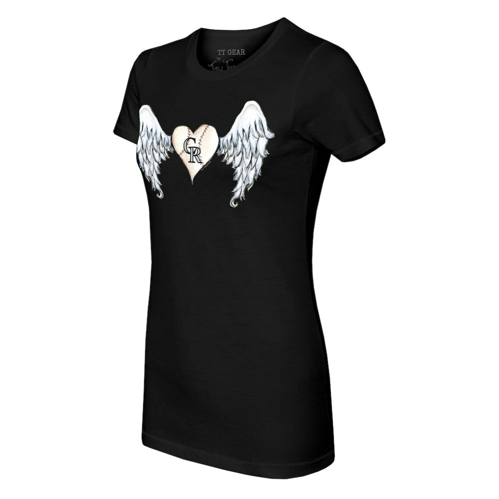 MLB Colorado Rockies Tiny Turnip Women's Angel Wings T-Shirt