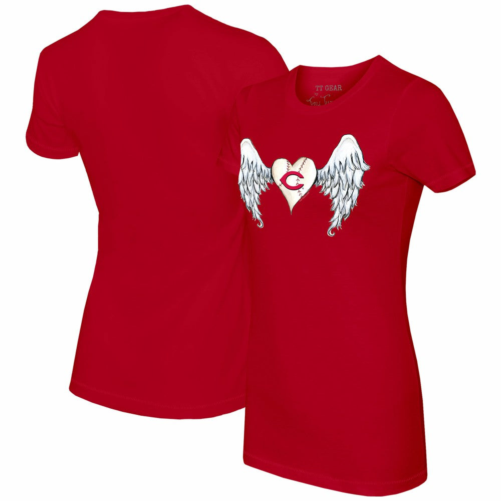 MLB Cincinnati Reds Tiny Turnip Women's Angel Wings T-Shirt