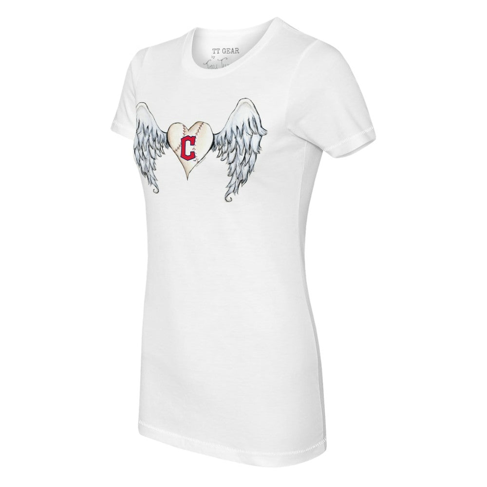 MLB Cleveland Guardians Tiny Turnip Women's Angel Wings T-Shirt