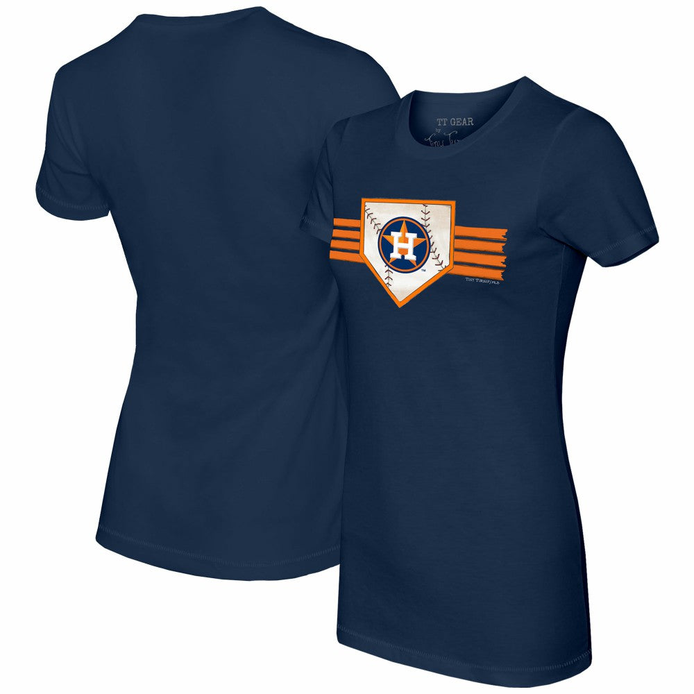 MLB Houston Astros Tiny Turnip Women's Base Stripe T-Shirt