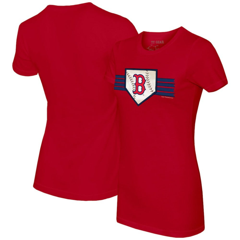 MLB Boston Red Sox Tiny Turnip Women's Base Stripe T-Shirt