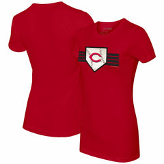 MLB Cincinnati Reds Tiny Turnip Women's Base Stripe T-Shirt