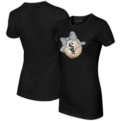 MLB Chicago White Sox Tiny Turnip Women's Baseball Bow T-Shirt