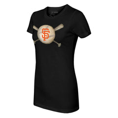 MLB San Francisco Giants Tiny Turnip Women's Baseball Cross Bats T-Shirt