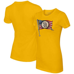 MLB San Diego Padres Tiny Turnip Women's Baseball Flag T-Shirt
