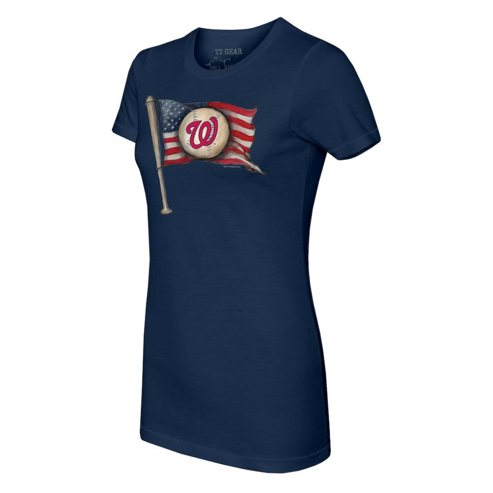 MLB Washington Nationals Tiny Turnip Women's Baseball Flag T-Shirt