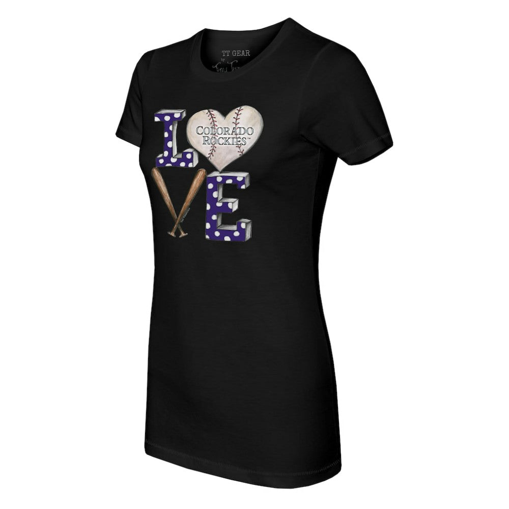 MLB Colorado Rockies Tiny Turnip Women's Baseball Love T-Shirt