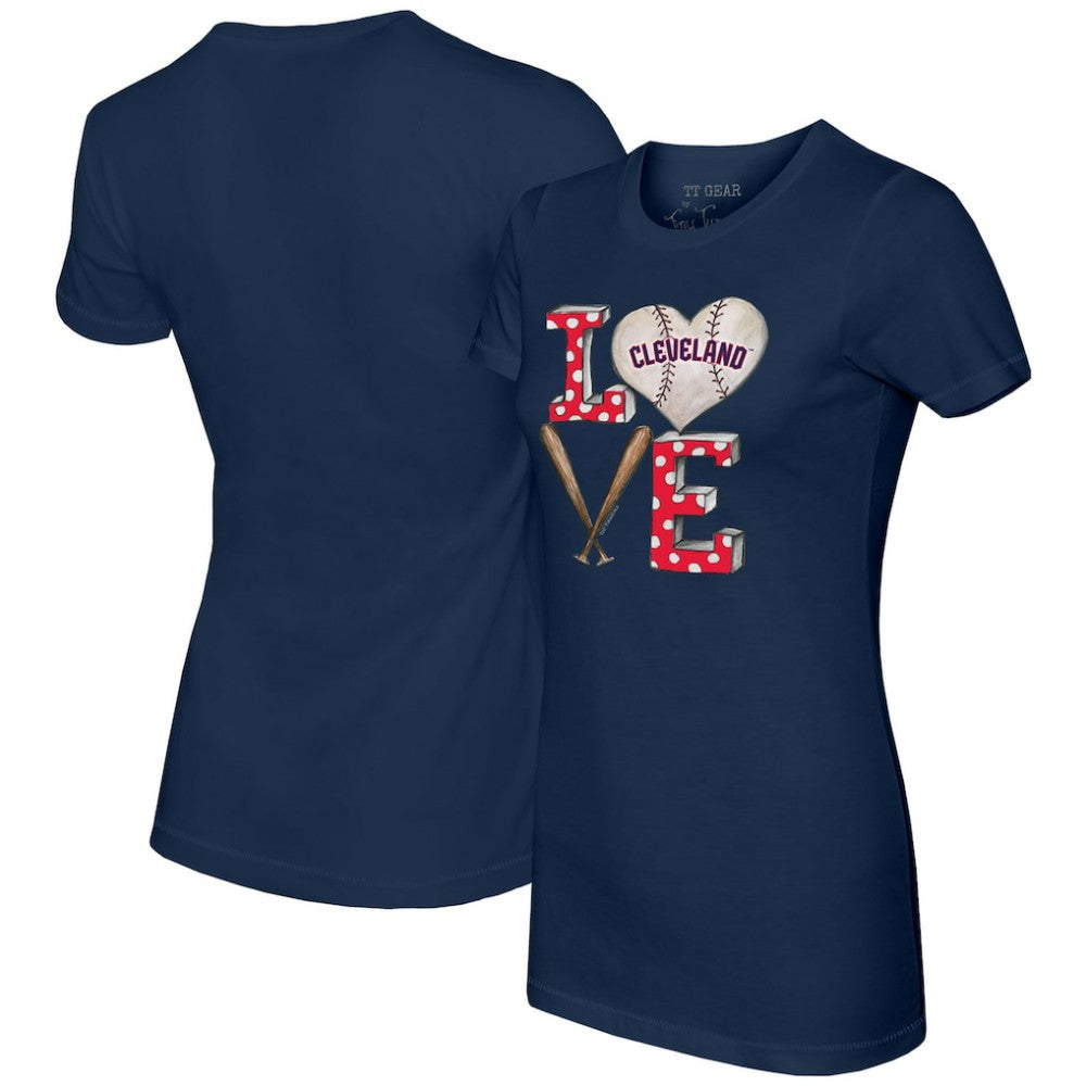 MLB Cleveland Guardians Tiny Turnip Women's Baseball Love T-Shirt