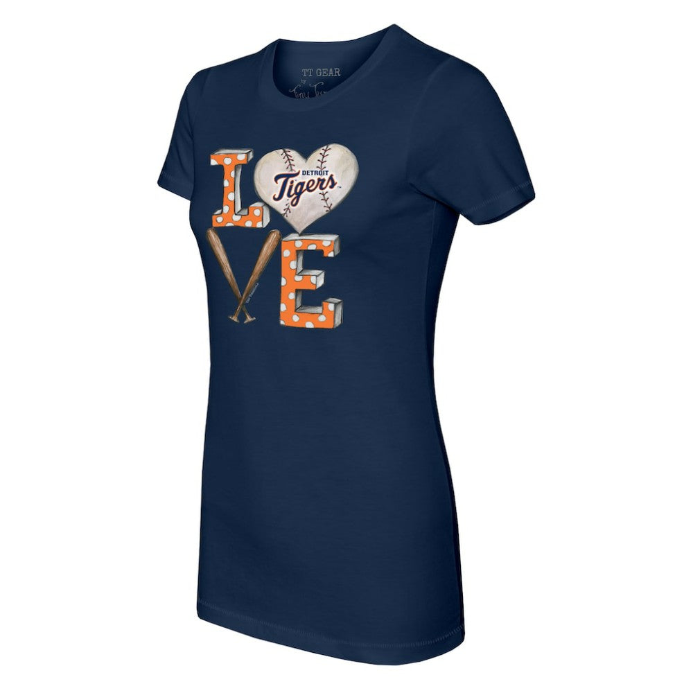 MLB Detroit Tigers Tiny Turnip Women's Baseball Love T-Shirt