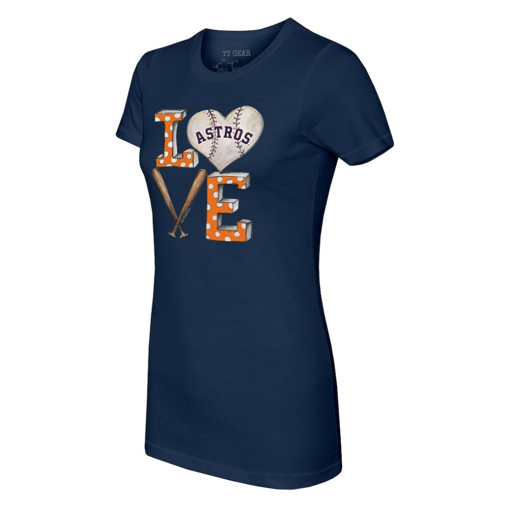 MLB Houston Astros Tiny Turnip Women's Baseball Love T-Shirt