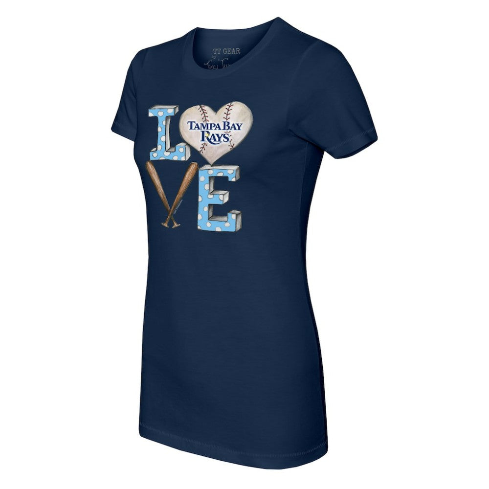 MLB Tampa Bay Rays Tiny Turnip Women's Baseball Love T-Shirt
