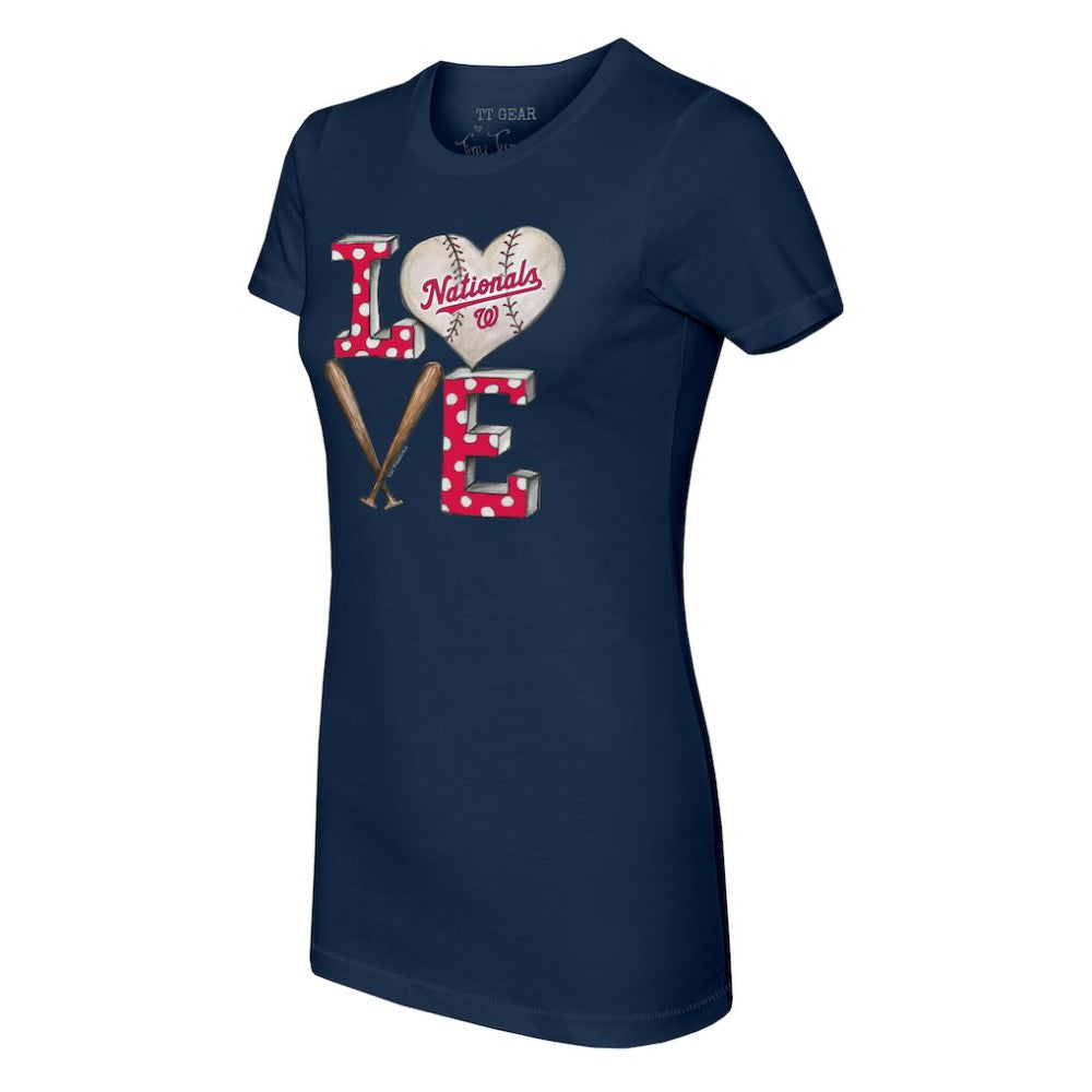 MLB Washington Nationals Tiny Turnip Women's Baseball Love T-Shirt