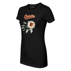 MLB Baltimore Orioles Tiny Turnip Women's Baseball Tear T-Shirt