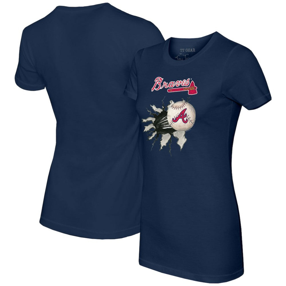 MLB Atlanta Braves Tiny Turnip Women's Baseball Tear T-Shirt