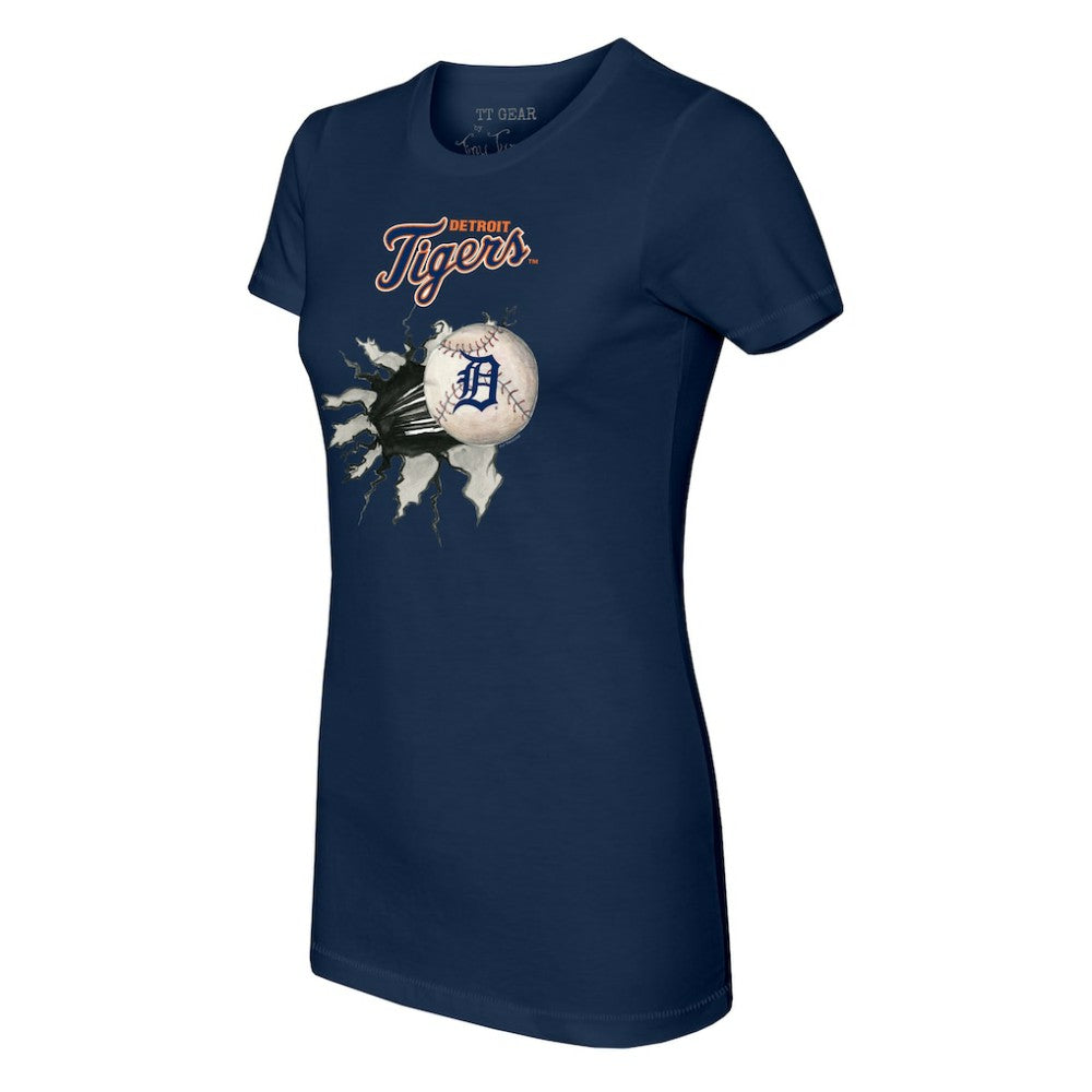 MLB Detroit Tigers Tiny Turnip Women's Baseball Tear T-Shirt