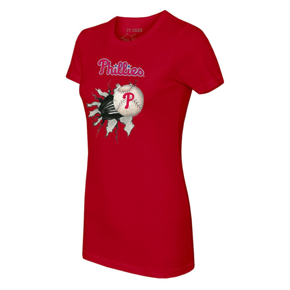 MLB Philadelphia Phillies Tiny Turnip Women's Baseball Tear T-Shirt