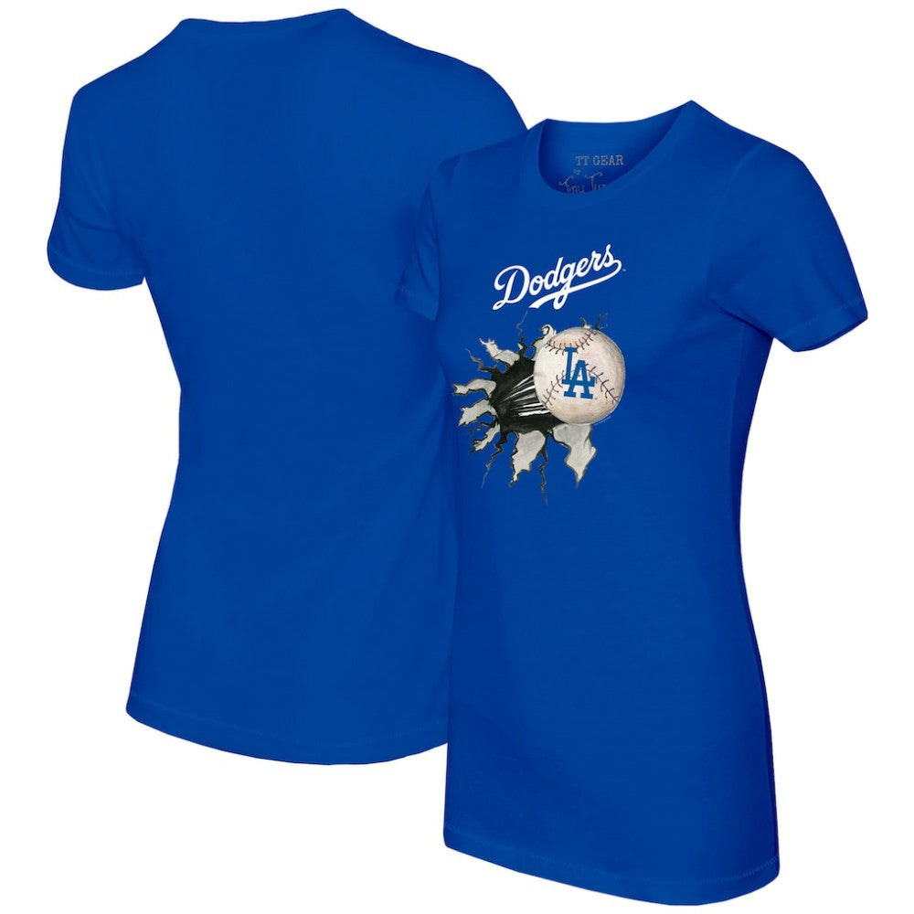 MLB Los Angeles Dodgers Tiny Turnip Women's Baseball Tear T-Shirt