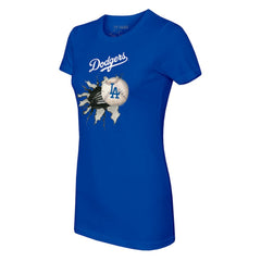 MLB Los Angeles Dodgers Tiny Turnip Women's Baseball Tear T-Shirt