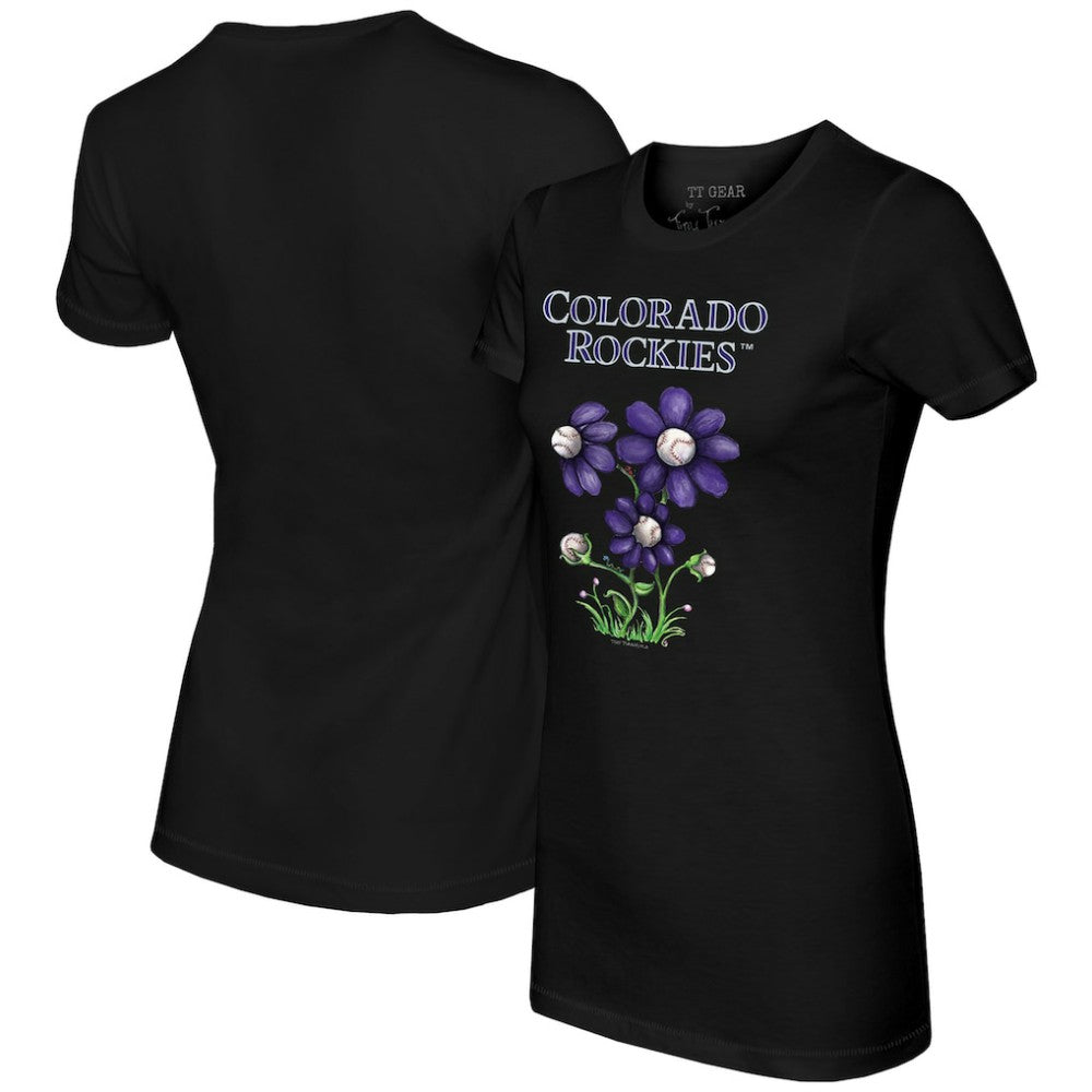 MLB Colorado Rockies Tiny Turnip Women's Blooming Baseballs T-Shirt