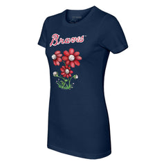 MLB Atlanta Braves Tiny Turnip Women's Blooming Baseballs T-Shirt