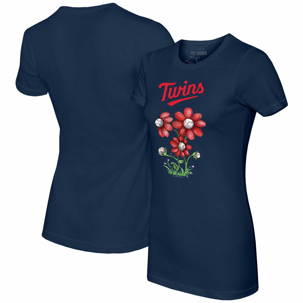 MLB Minnesota Twins Tiny Turnip Women's Blooming Baseballs T-Shirt