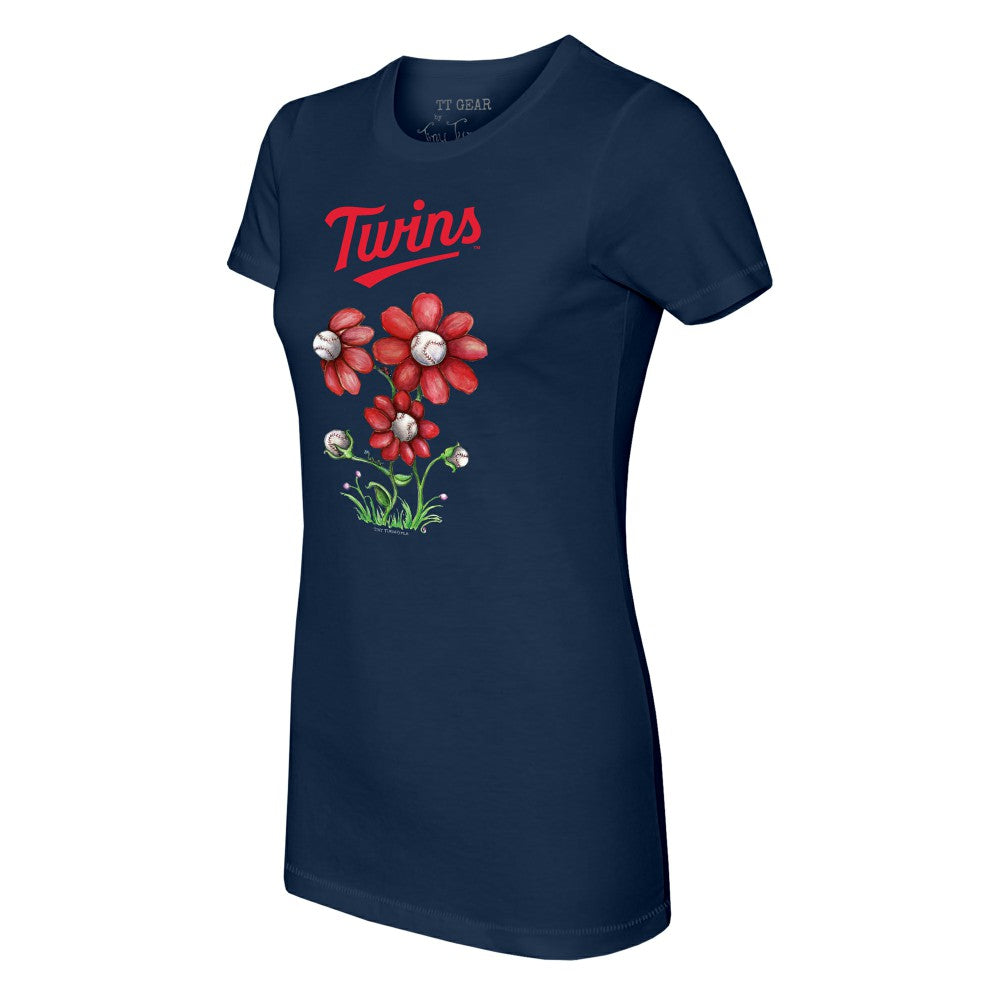 MLB Minnesota Twins Tiny Turnip Women's Blooming Baseballs T-Shirt