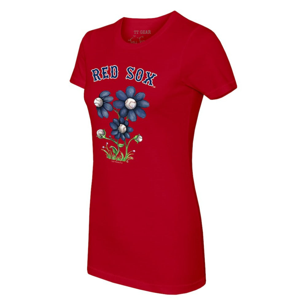 MLB Boston Red Sox Tiny Turnip Women's Blooming Baseballs T-Shirt
