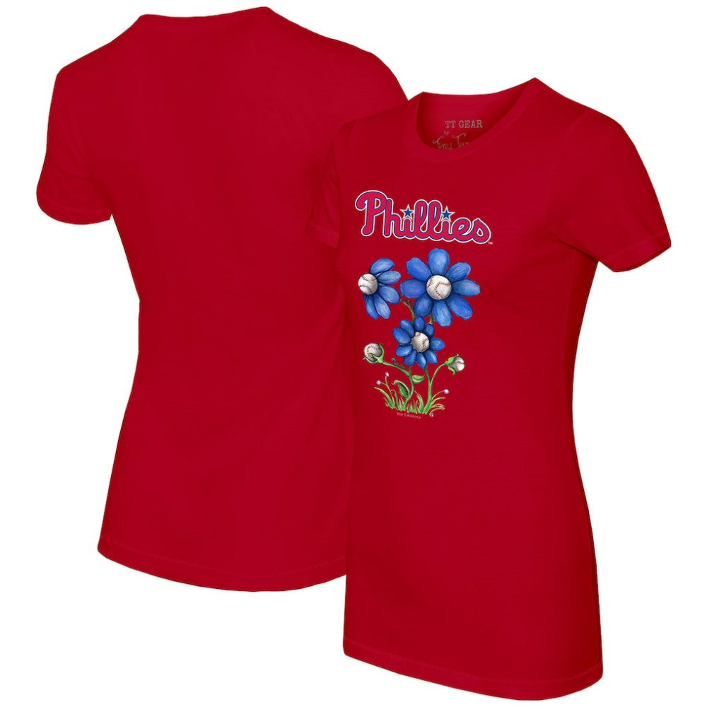 MLB Philadelphia Phillies Tiny Turnip Women's Blooming Baseballs T-Shirt