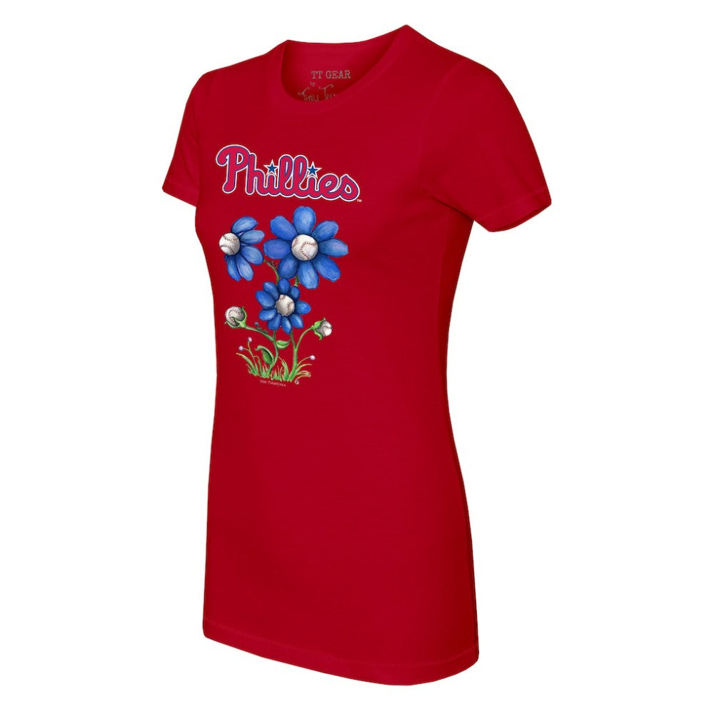 MLB Philadelphia Phillies Tiny Turnip Women's Blooming Baseballs T-Shirt