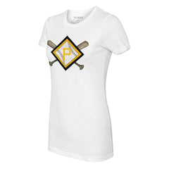 MLB Pittsburgh Pirates Tiny Turnip Women's Diamond Cross Bats T-Shirt