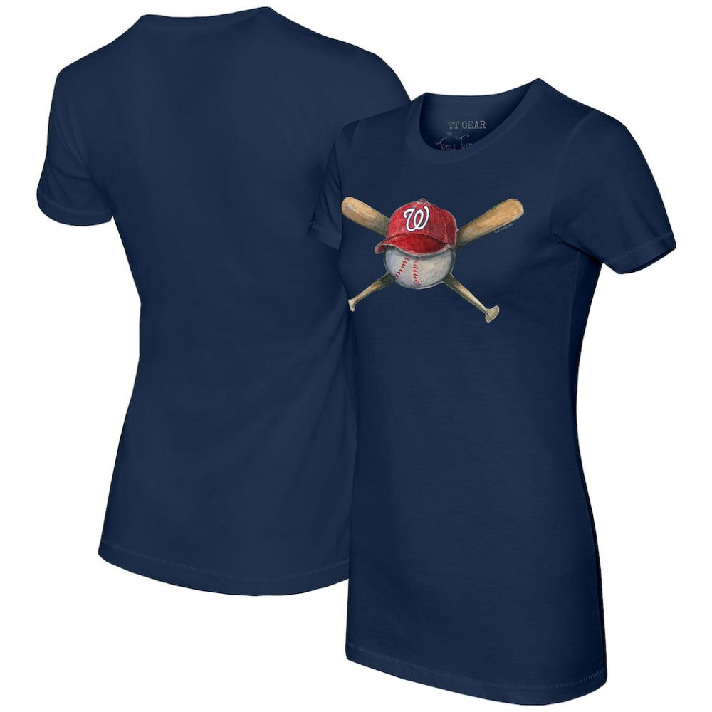 MLB Washington Nationals Tiny Turnip Women's Hat Crossbats T-Shirt