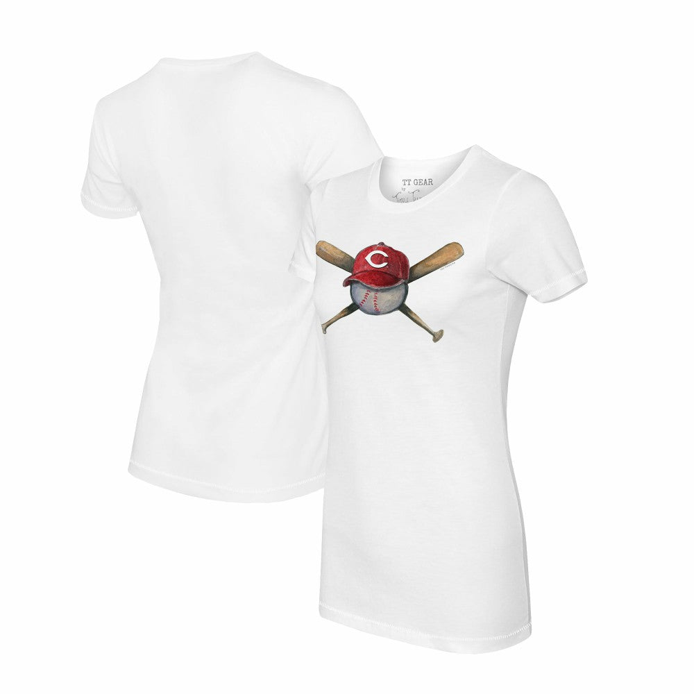 MLB Cincinnati Reds Tiny Turnip Women's Hat Crossbats T-Shirt