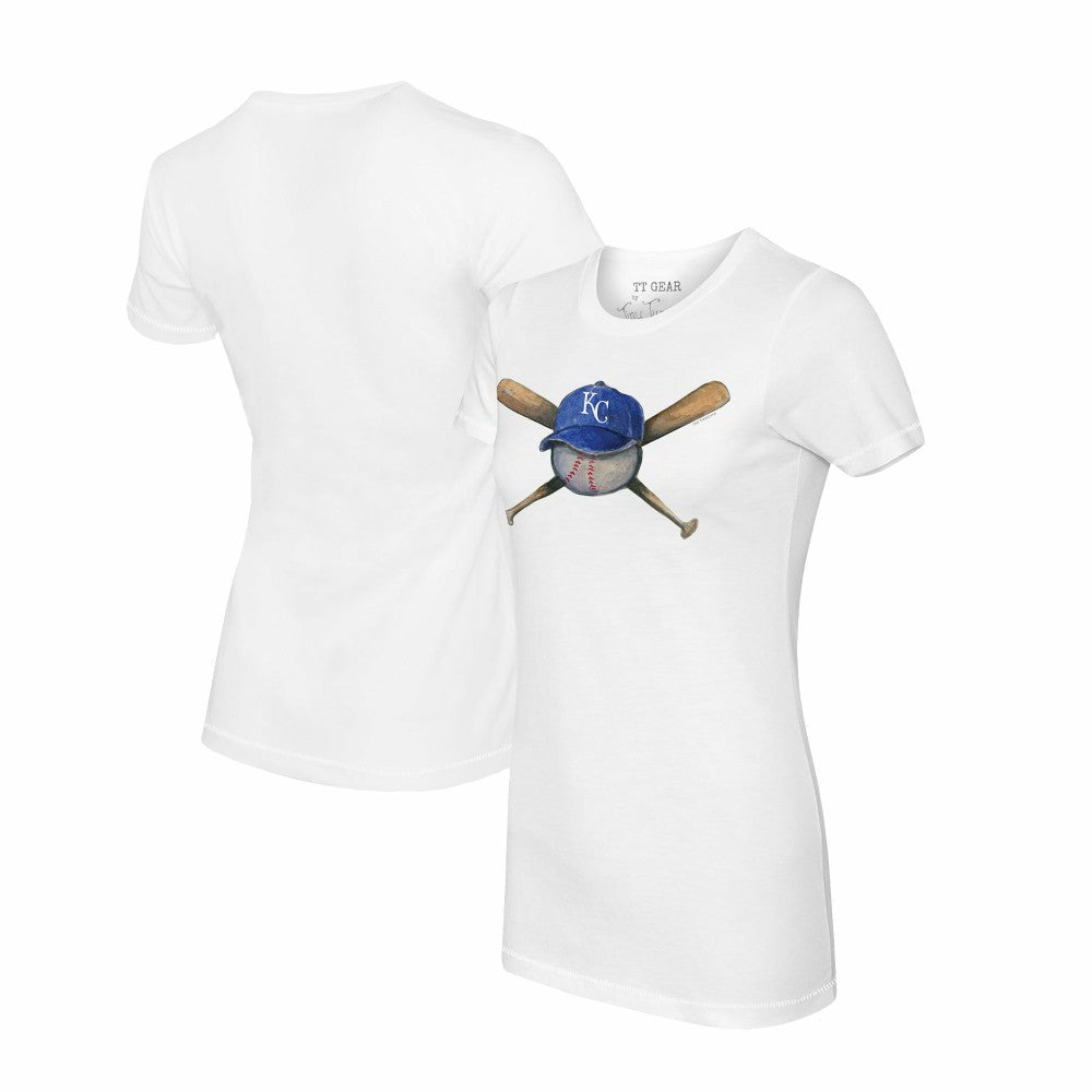 MLB Kansas City Royals Tiny Turnip Women's Hat Crossbats T-Shirt