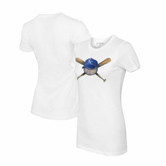 MLB Kansas City Royals Tiny Turnip Women's Hat Crossbats T-Shirt
