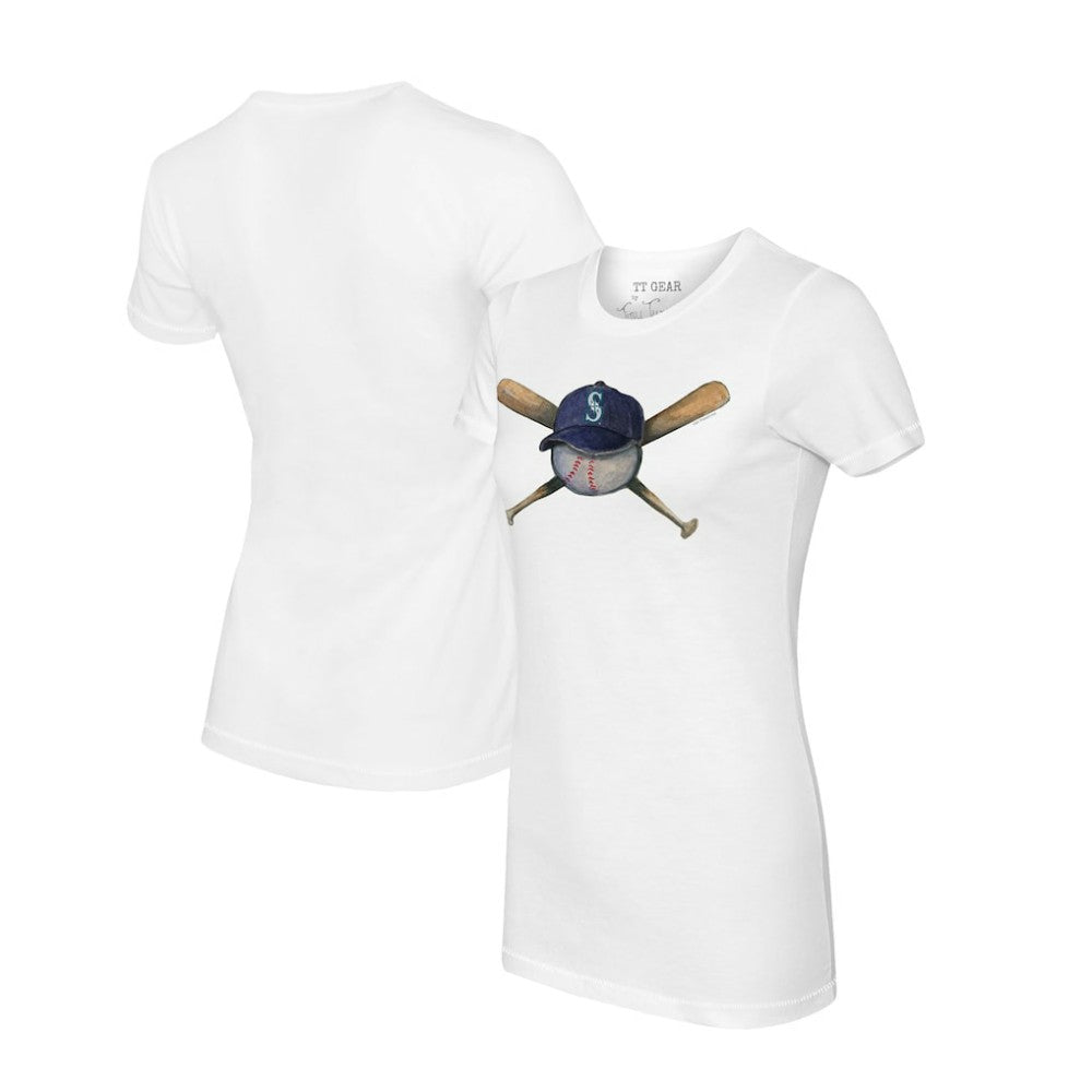 MLB Seattle Mariners Tiny Turnip Women's Hat Crossbats T-Shirt